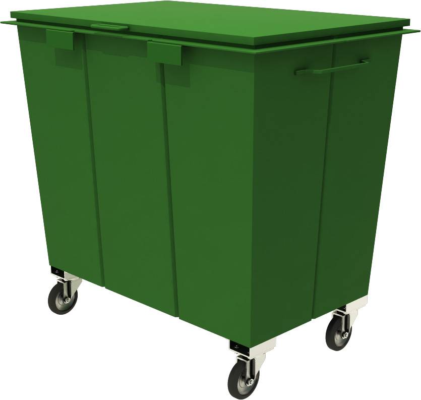 контейнер для мусора металлический с крышкой